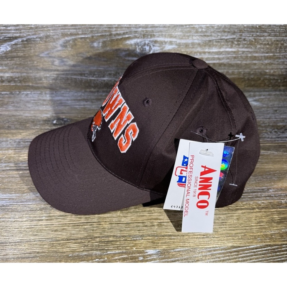 Annco Cleveland Browns Vintage 90s Hat‎ Cap NFL Brown SnapBack NWT - Picture 2 of 10